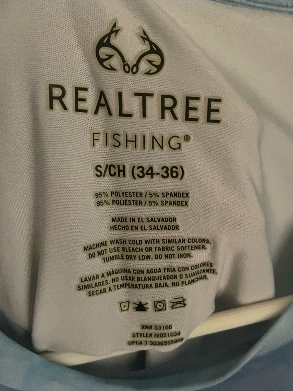 Realtree Light Blue Tie-Dye Performance Long Sleeve - Picture 4 of 4